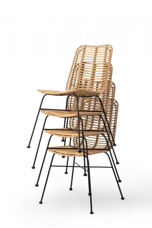 PALMA Stuhl Poly-Rattan stapelbar